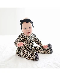 Girls' Lana Leopard Printed Footed Coverall - Girls