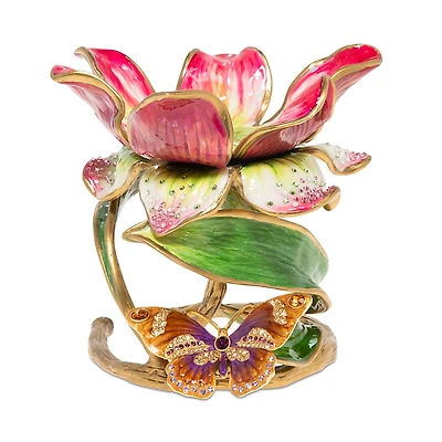 Jay Strongwater Aimee Floral 7 Pillar Candle Holder