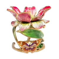 Jay Strongwater Aimee Floral 7 Pillar Candle Holder