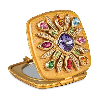 Jay Strongwater Schuyler Maltese Bejeweled Compact