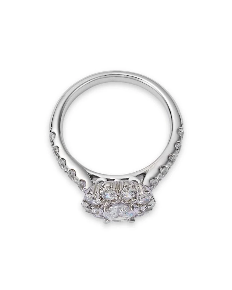 Diamond Halo Ring in 14K White Gold, 1.60 tcw