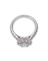 Diamond Halo Ring in 14K White Gold, 1.60 tcw