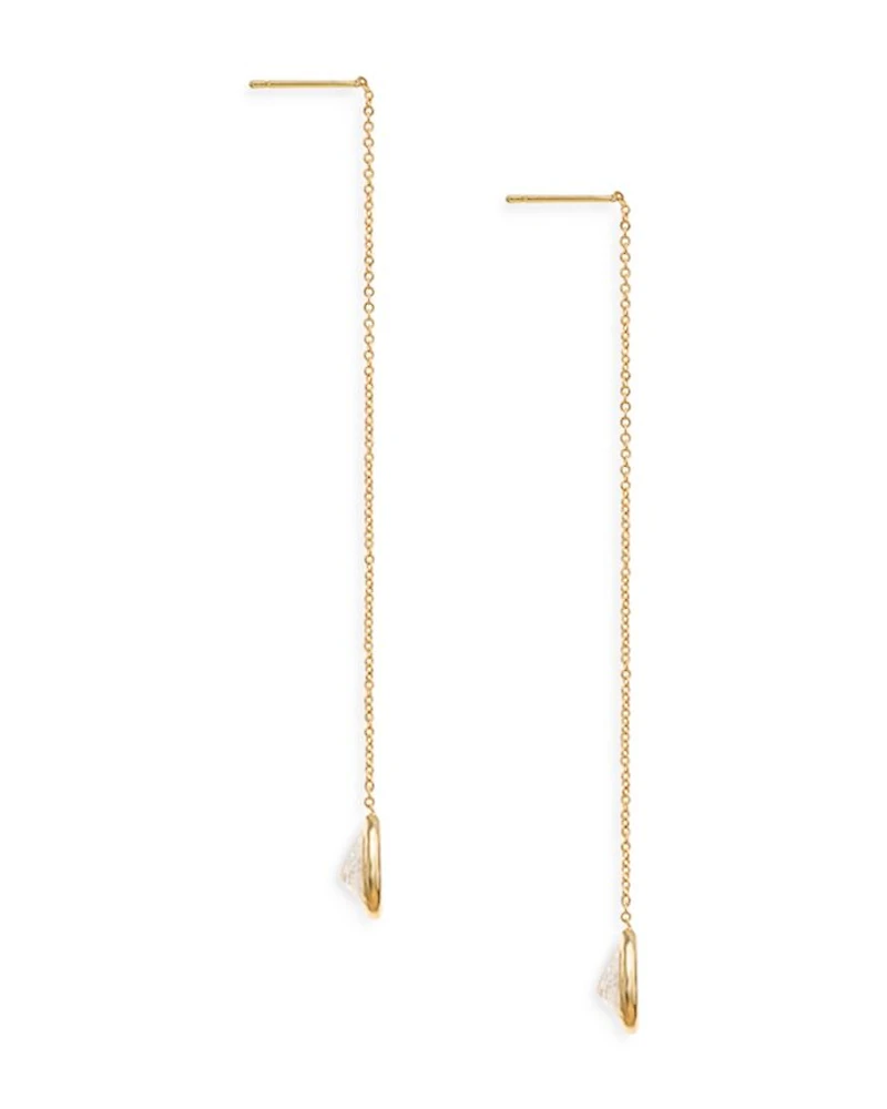 Barely There Chain Teardrop Earrings in 18K Gold Plate