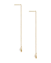 Barely There Chain Teardrop Earrings in 18K Gold Plate