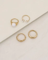 Ultimate Babe 18K Gold Plated Ring Set