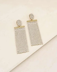 All The Movement Fringe Drop Earrings in 18K Gold Plate