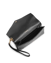 Envelope Flap Pouch Mix Matelassé Grain De Poudre Embossed Leather