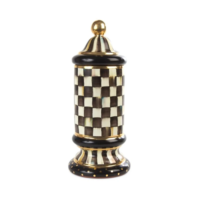 Courtly Check Lidded Column Canister