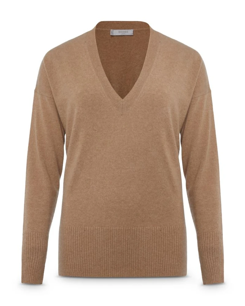 Cashmere Dahlia V-Neck Jumper
