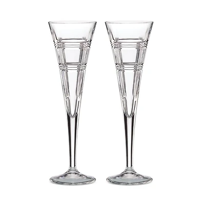 Hudson Toasting Flutes, Set of 2