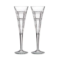 Hudson Toasting Flutes, Set of 2