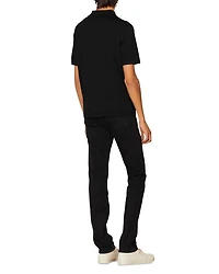 Knitted Polo Shirt with Zip Collar
