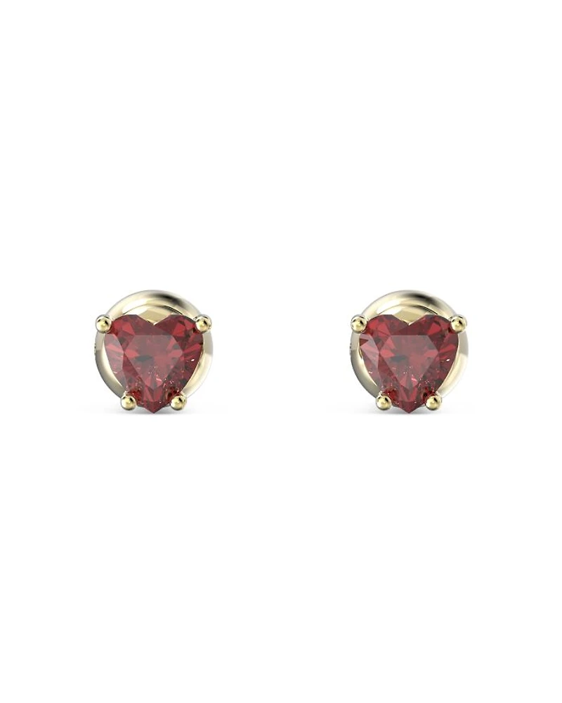 Chroma Heart Crystal Stud Earrings