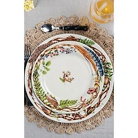 Forest Walk Café Au Lait Dessert/Salad Plate, Assorted Set 4