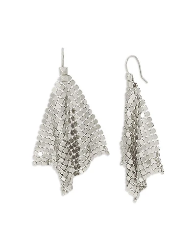 Chain Mesh Handkerchief Statement Earrings