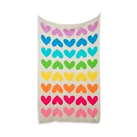 Pink Lemonade Hearts Travel Throw Blanket