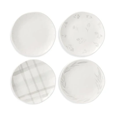 Oyster Bay Tidbit Plates in Assorted Patterns, Set of 4