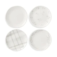 Oyster Bay Tidbit Plates in Assorted Patterns, Set of 4