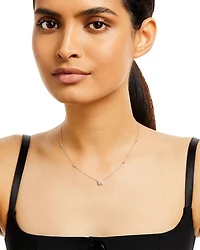 Diamond Mosaic Pendant Necklace in 14K White Gold, 0.50 tcw