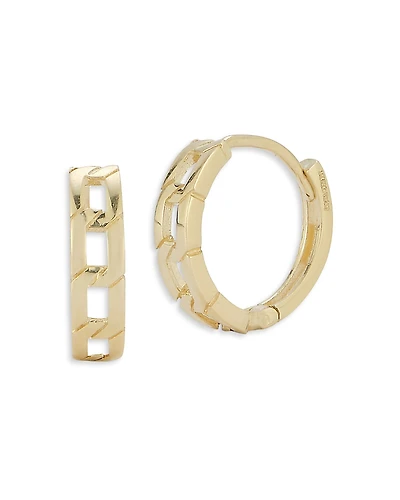 Moon & Meadow 14K Yellow Gold Chain Huggie Earrings - Exclusive