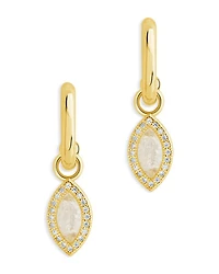 Calla Crystal Drop Hoop Earrings