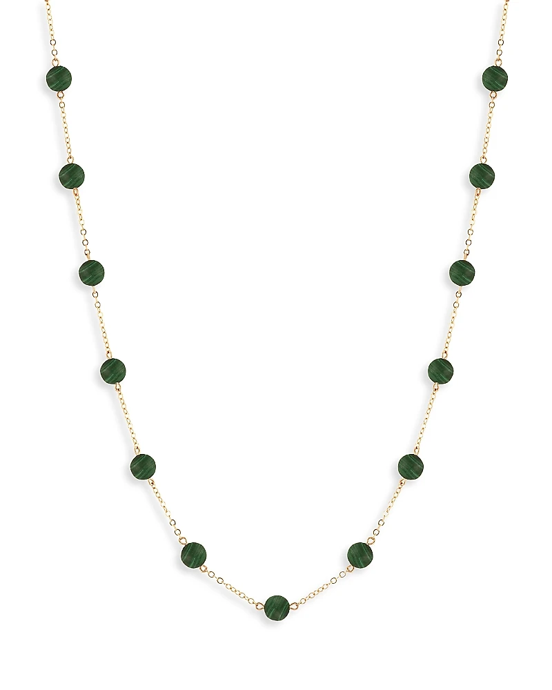 Bloomingdale's Fine Collection Malachite Station Necklace