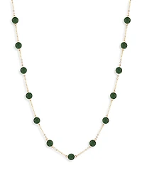 Bloomingdale's Fine Collection Malachite Station Necklace