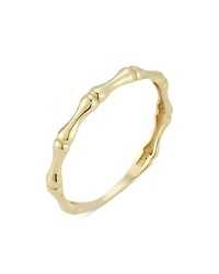 14K Yellow Gold Bamboo Band Ring - Exclusive