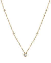 Diamond Solitaire Necklace in 14K Yellow Gold, 0.25 tcw