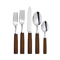 Broggi Dakar Acacia Flatware 5 Piece Place Setting