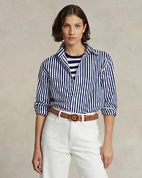 Striped Long Sleeve Cotton Shirt