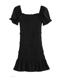 Girls' Laila Puff Sleeve Tiered Smocked Dress