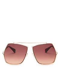 Elsa Geometric Sunglasses, 64mm