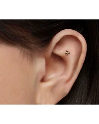 14K Yellow Gold Trinity Ball Single Stud Earring