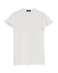 Silk Ruffle Sleeve Top