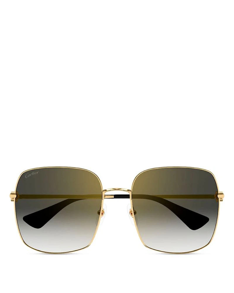 Double C Squared Sunglasses, 60mm