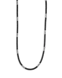 Lagos Caviar Silver Station Ceramic Beaded Necklace