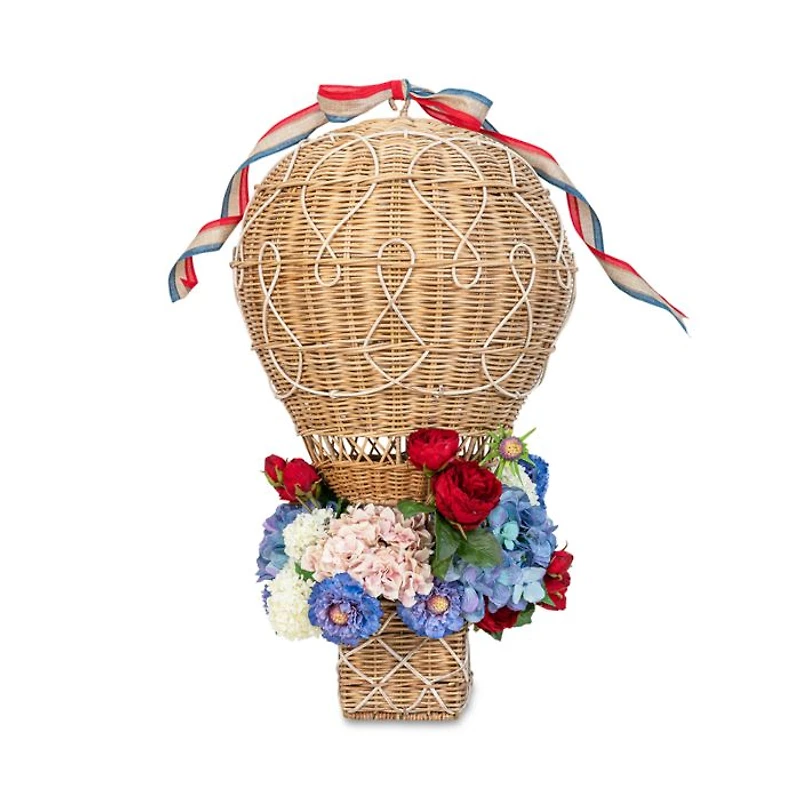 Provence Rattan Whitewash Large Hot Air Balloon Basket