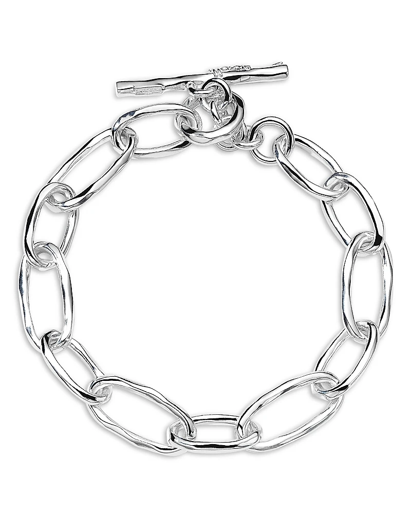 Ippolita Sterling Silver 925 Classico Faceted Oval Link Bracelet