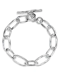 Ippolita Sterling Silver 925 Classico Faceted Oval Link Bracelet