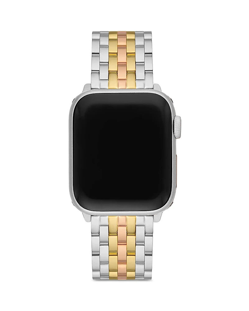 Michele Apple Watch Tri-Tone 18K Gold-Plated Bracelet, 38-49mm