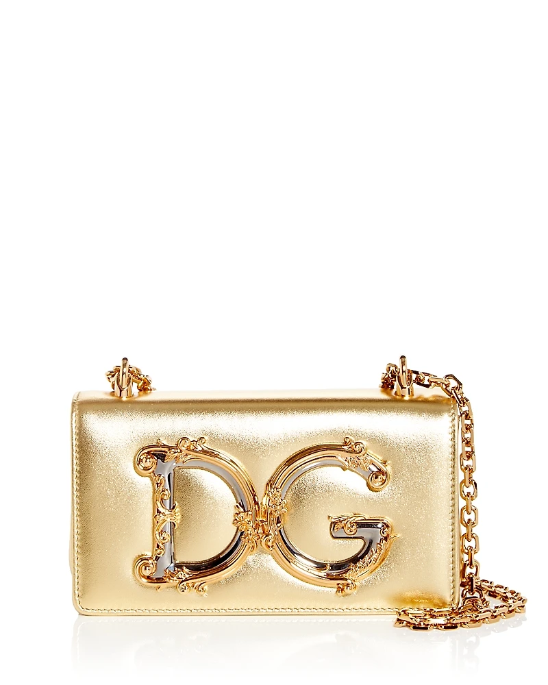 Dolce & Gabbana Dg Girls Metallic Phone Case Shoulder Bag