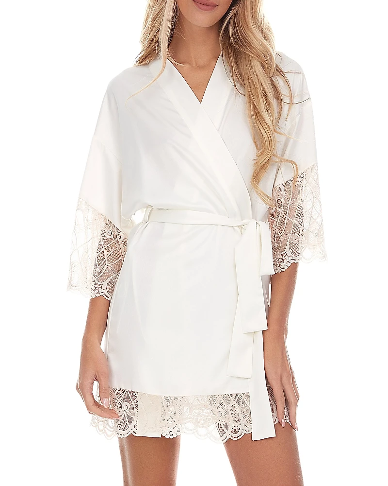 Flora Nikrooz Gabby Satin Kimono Robe