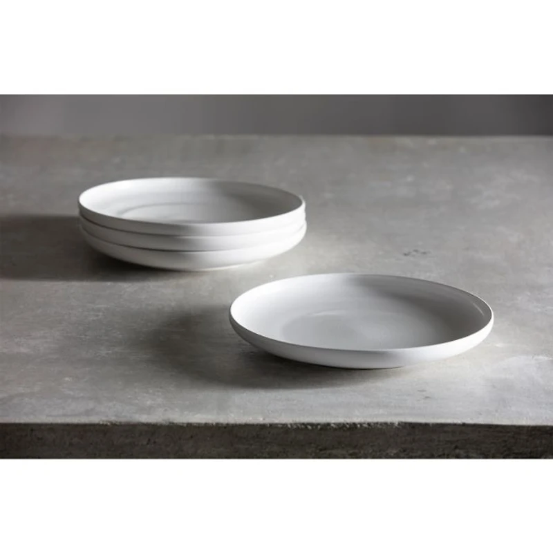 Cloud Terre® 10.75" Coupe Dinner Plate, White, Set of 4