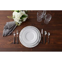 Amanda Embossed Dinner Plate, Set of 4