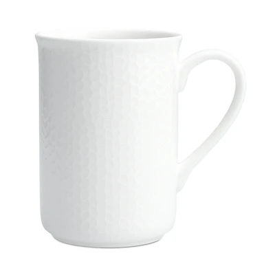 Fortessa Amanda White Embossed Mug, Set of 4