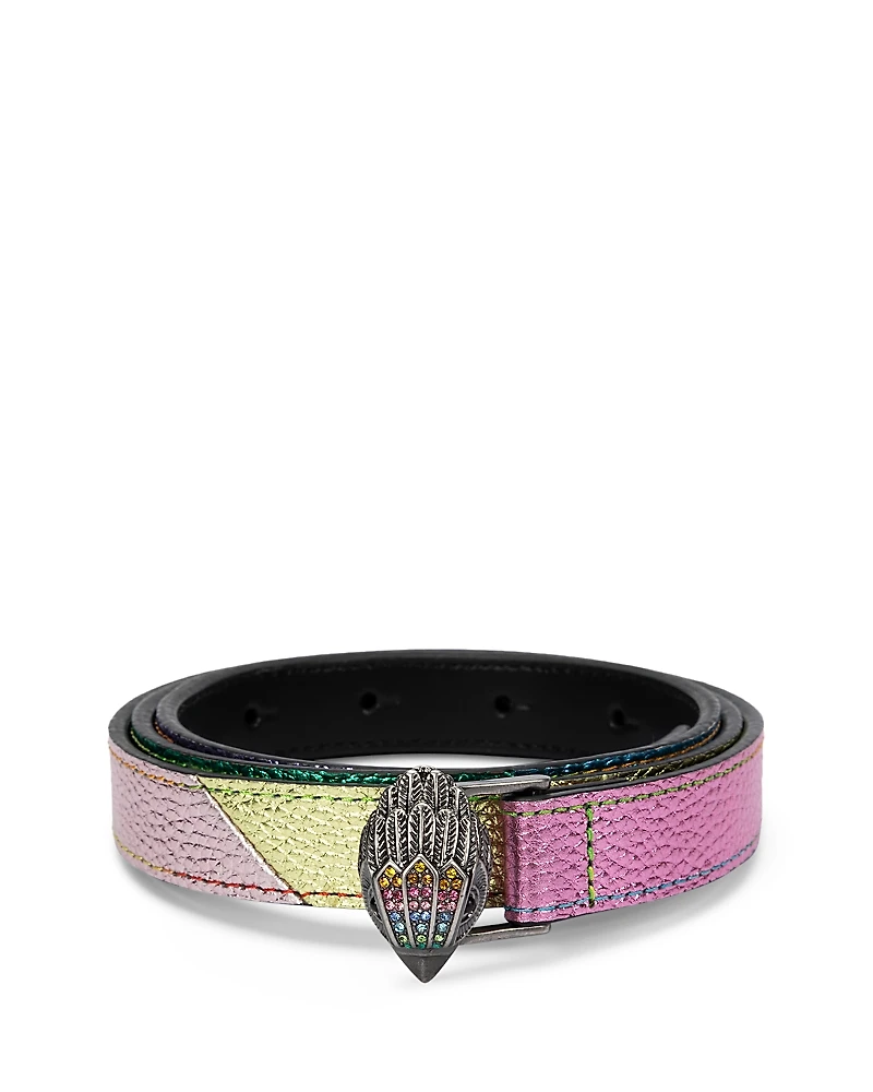 Kurt Geiger London Women's Metallic Rainbow Belt