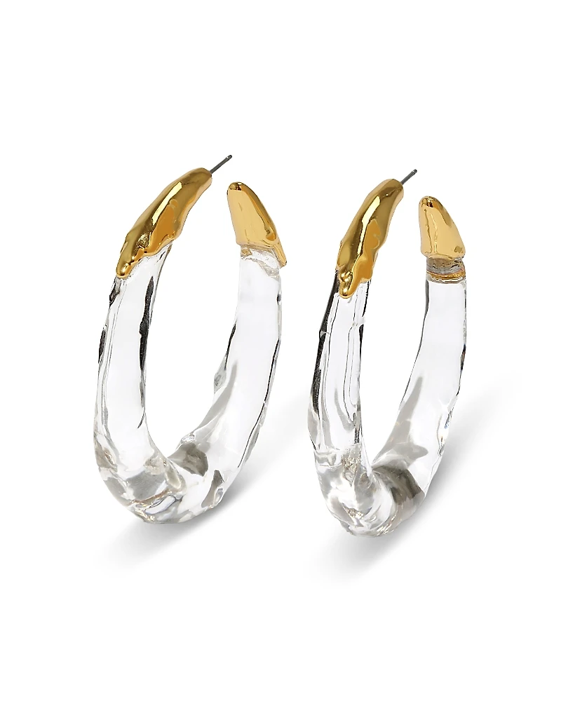 Alexis Bittar Molten Lucite Hoop Earrings
