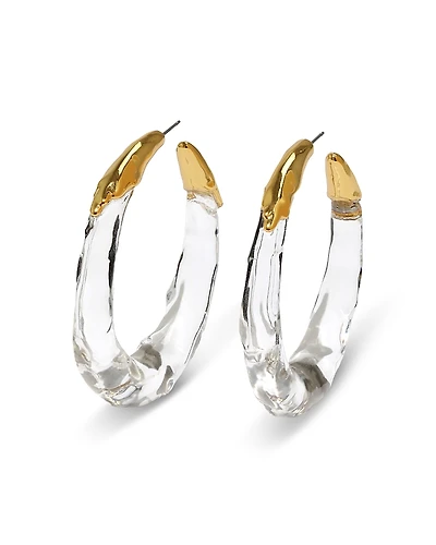 Alexis Bittar Molten Lucite Hoop Earrings