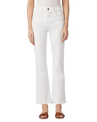 The Callie High Rise Cropped Flare Jeans White